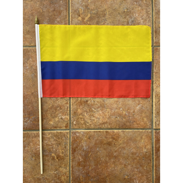 Republic of Colombia Large Hand Flag
