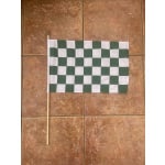 Checkered Green/White large Hand Flag