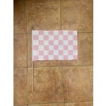 Checkered Pink/White large hand flag