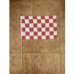 Checkered Red/White large Hand Flag