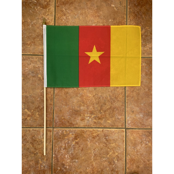 Cameroon large Hand Flag