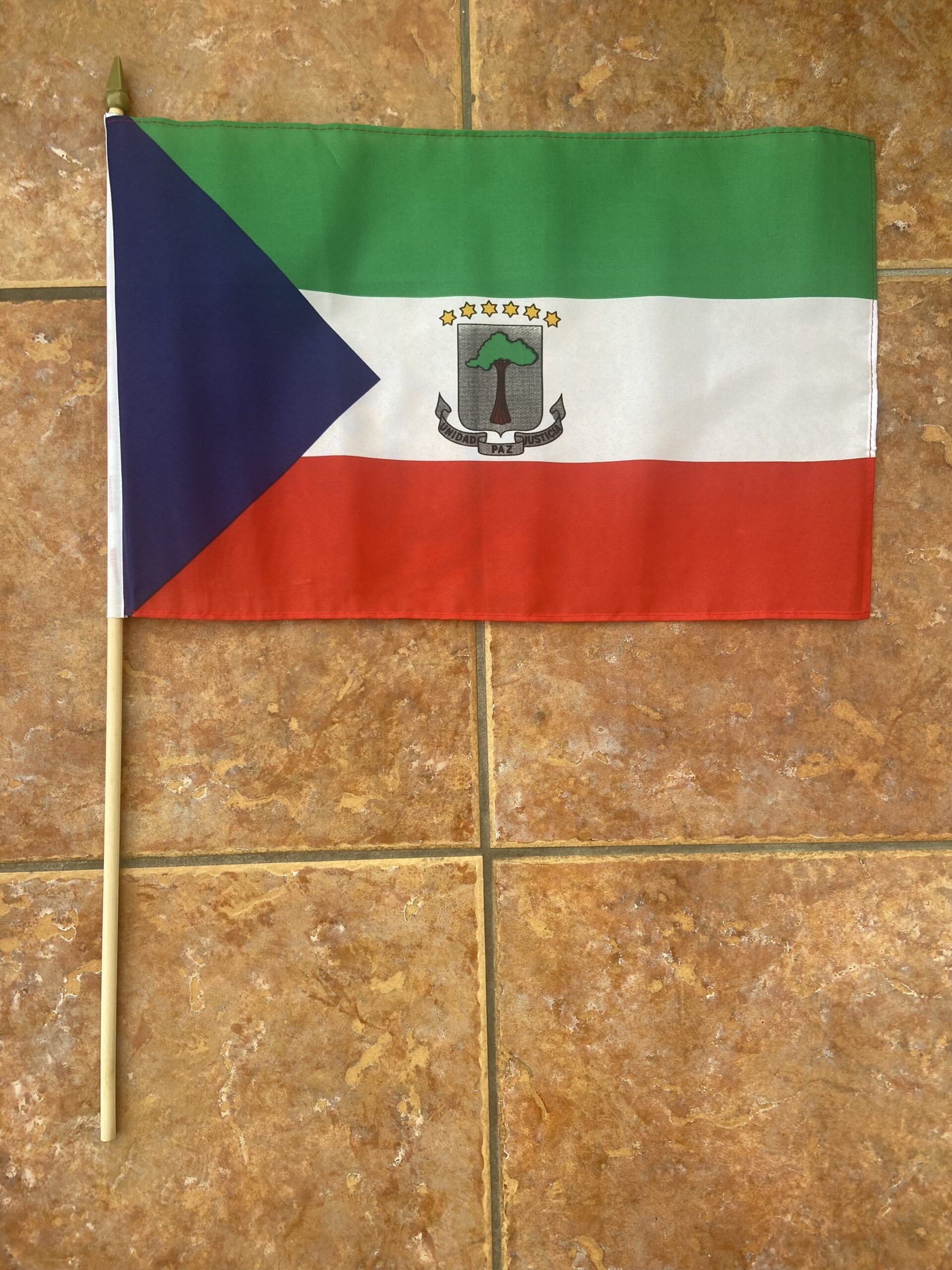 Equatorial Guinea Equatorial Guinea large Hand Flag - Image 1