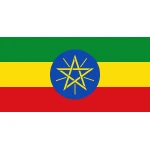 Ethiopia with Star large Hand Flag