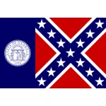 Georgia USA (Old) Table Flag