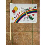 Happy Birthday large Hand Flag