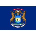 Michigan Table Flag