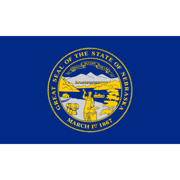 Nebraska Table Flag