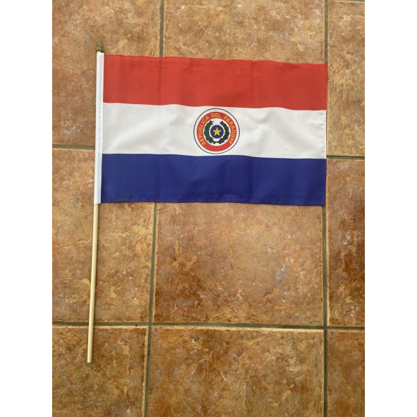 Paraguay large Hand Flag