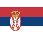 Serbia medium table flag