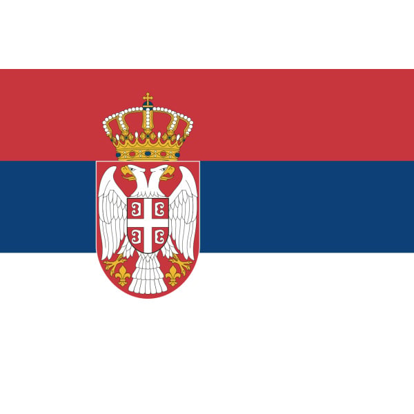 Serbia medium table flag