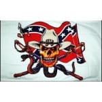 Skull Confederate with Snake 5'x3'