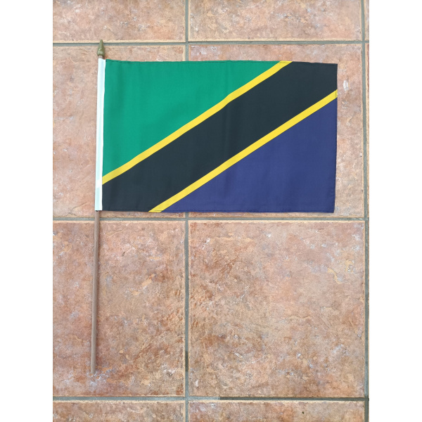 Tanzania large Hand Flag