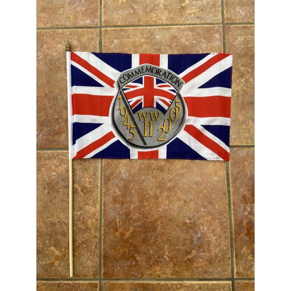 World War II 60th Anniversary large Hand Flag