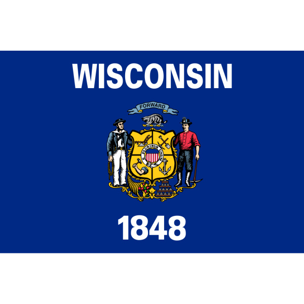 Wisconsin Table Flag