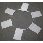 6m 20 flag Plain White bunting