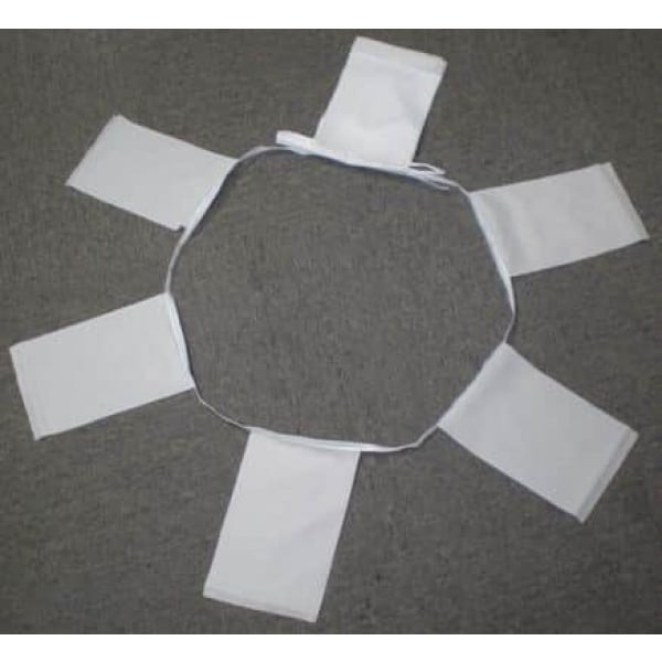 6m 20 flag Plain White bunting