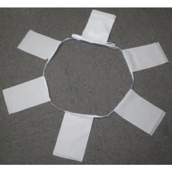6m 20 flag Plain White bunting