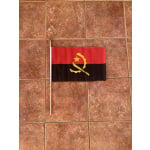 Angola large hand flag