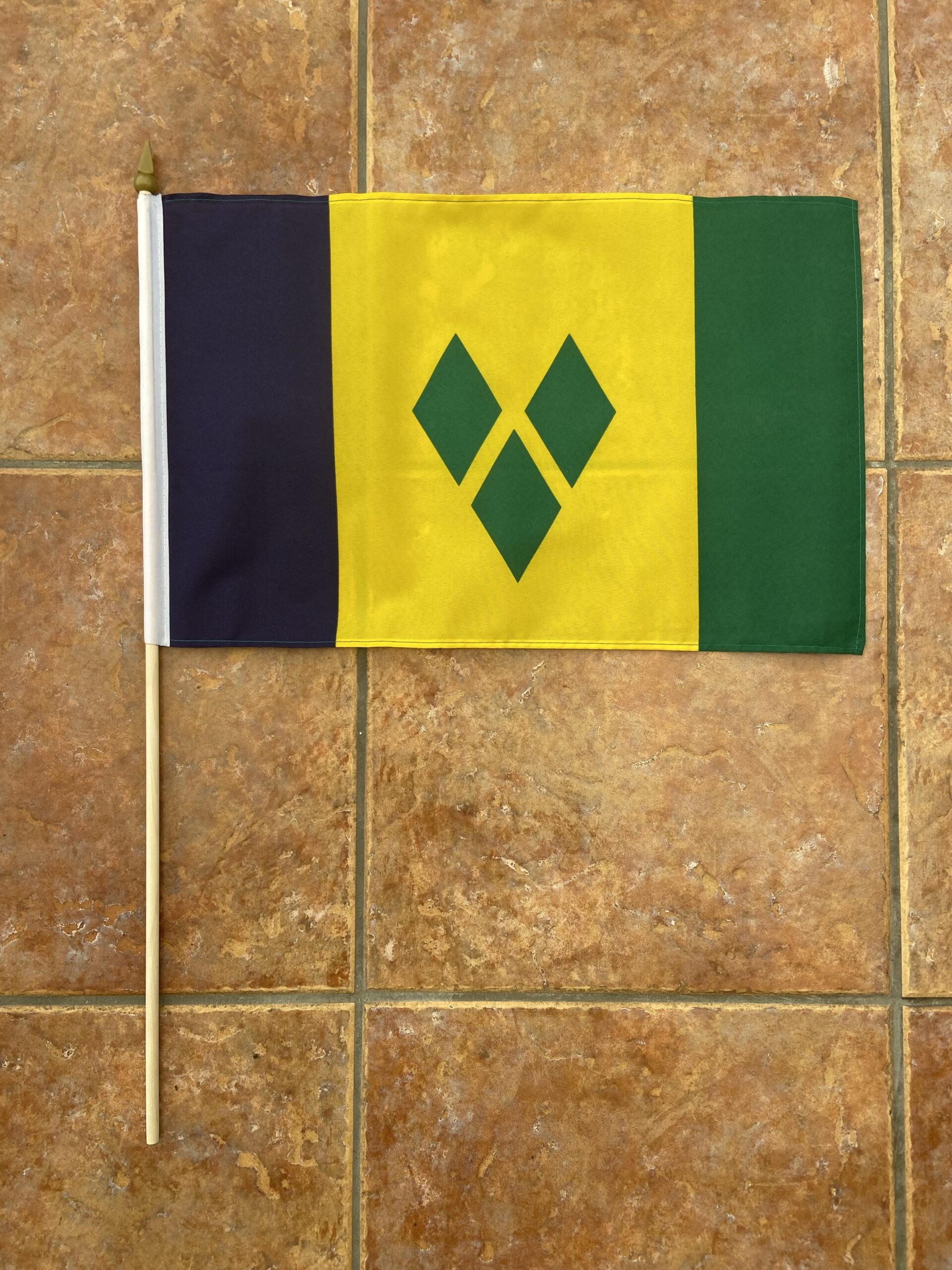St vincent and Grenadine St Vincent and the Grenadines large hand flag - Image 1