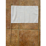 Plain White large Hand Flag