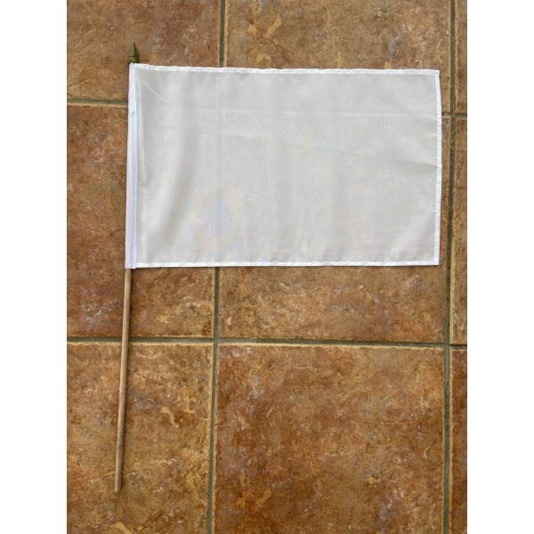 Plain White large Hand Flag