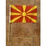North Macedonia large hand flag