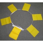 6m 20 flag plain yellow bunting