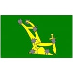 Starry Plough Green table flag