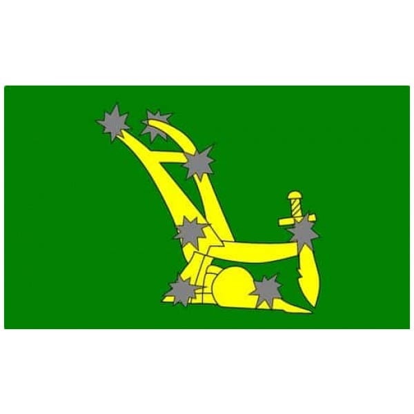 Starry Plough Green table flag