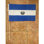 El Salvador large hand flag