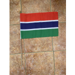 Gambia large hand flag