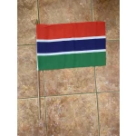 Gambia large hand flag