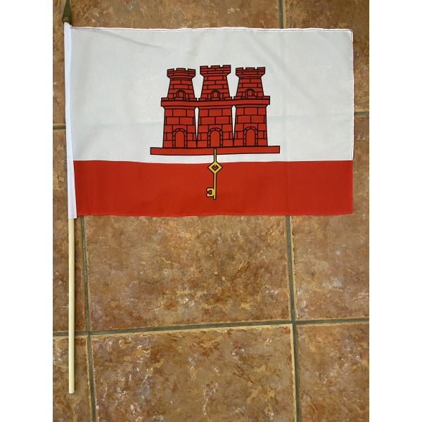 Gibraltar large hand flag