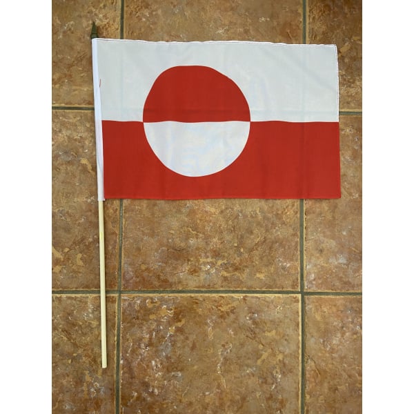 Greenland large hand flag