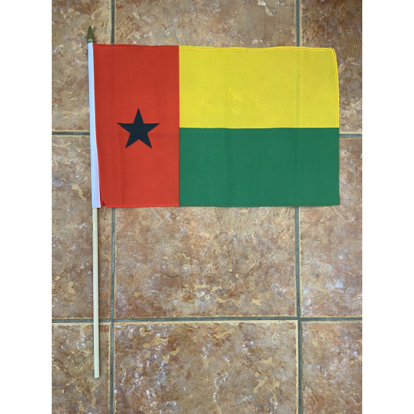 Guinea Bissau large hand flag