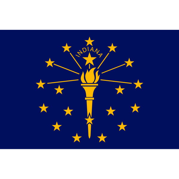 Indiana hand flag