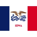 Iowa table flag