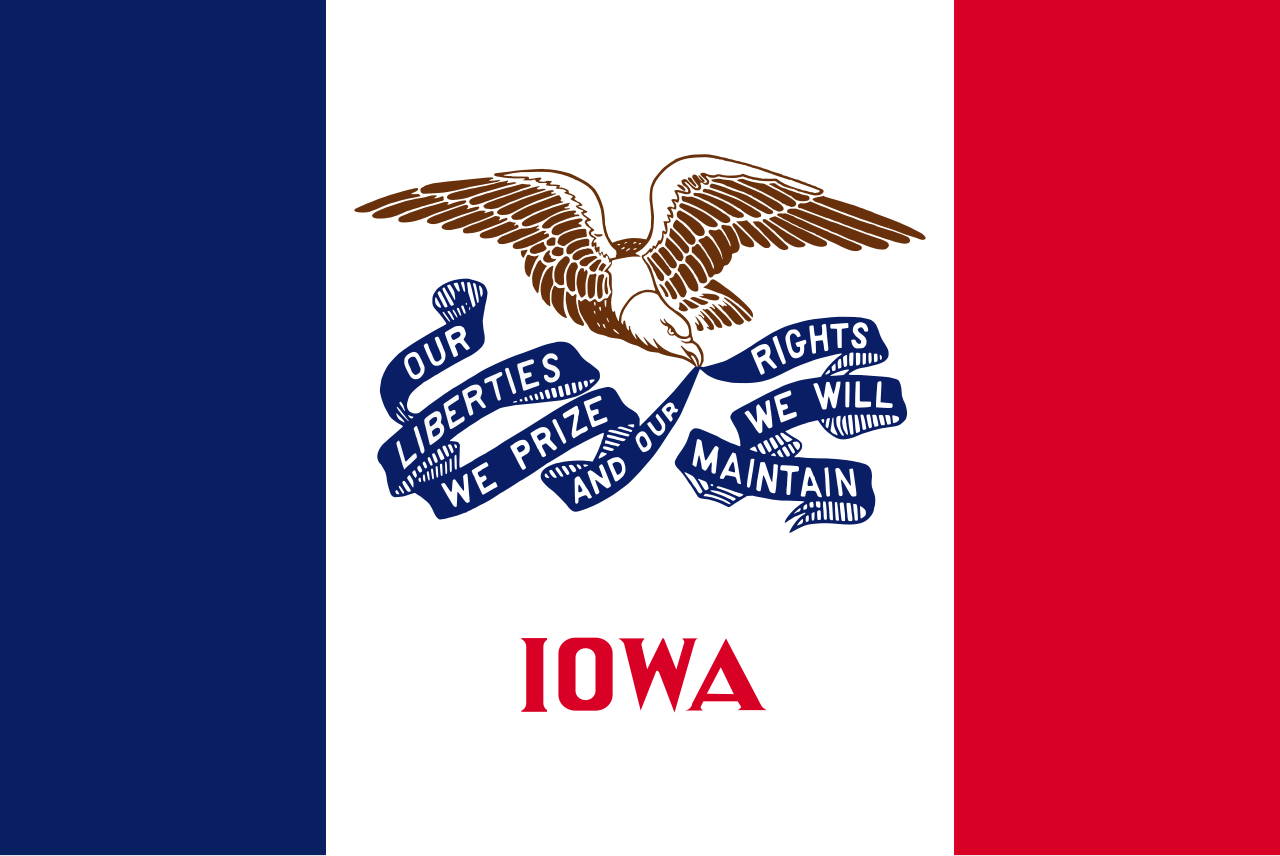 Iowa Iowa table flag - Image 1