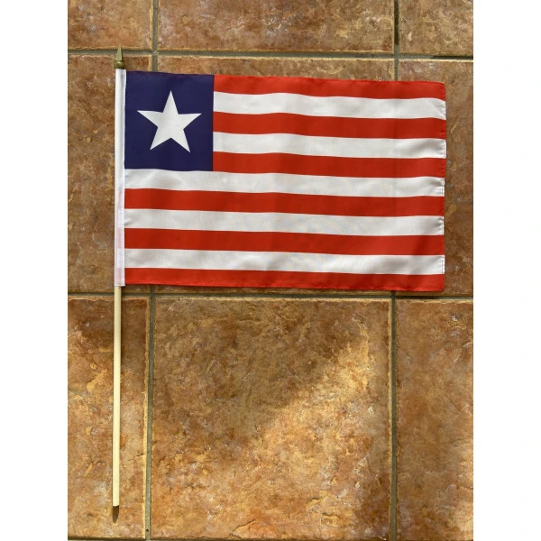 Liberia large hand flag