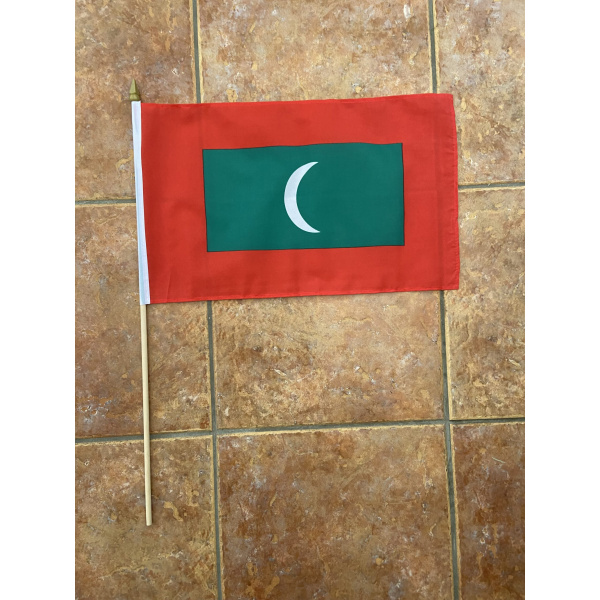 Maldives large hand flag