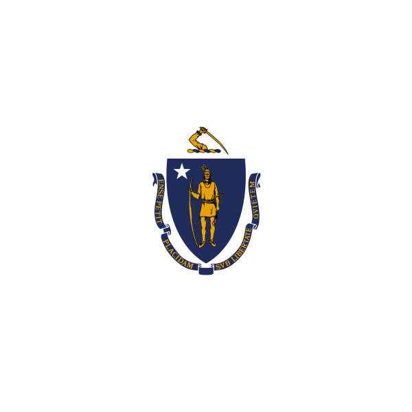 Massachusetts hand flag