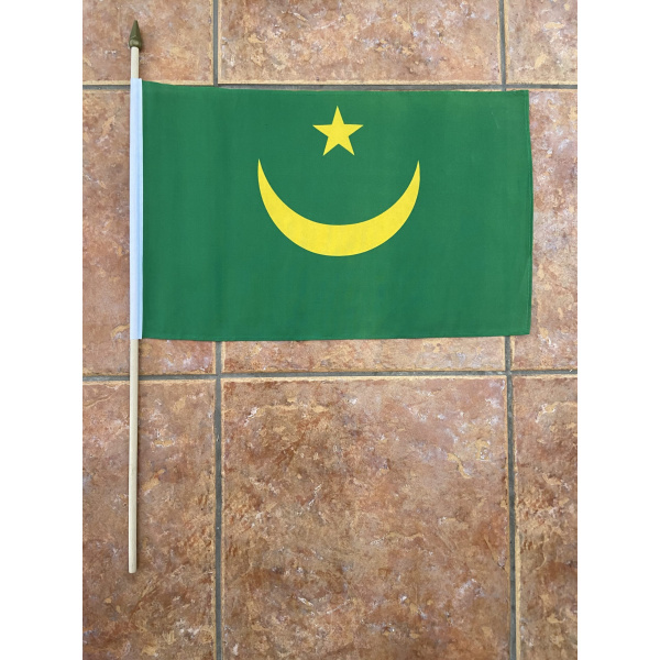 Mauritania large hand flag