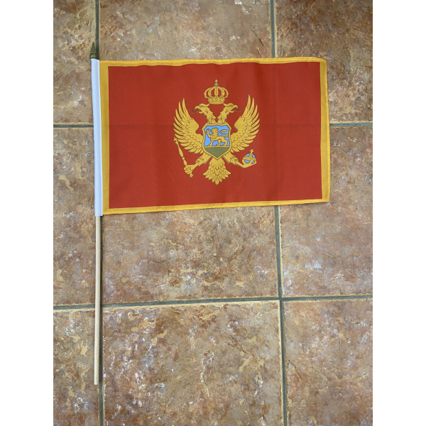 Montenegro large hand flag