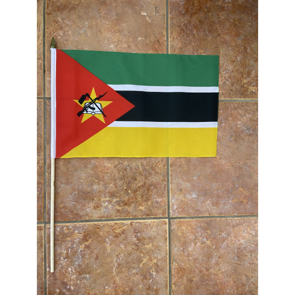 Mozambique large hand flag