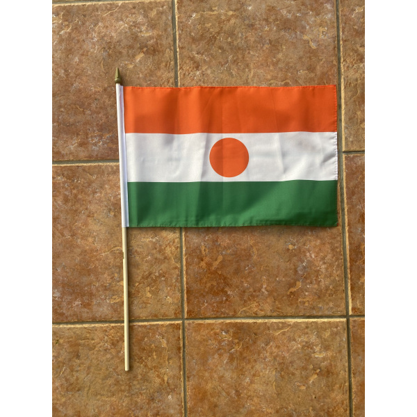 Niger large hand flag