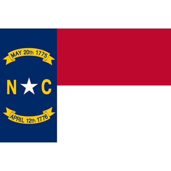North Carolina table flag