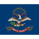 North Dakota table flag