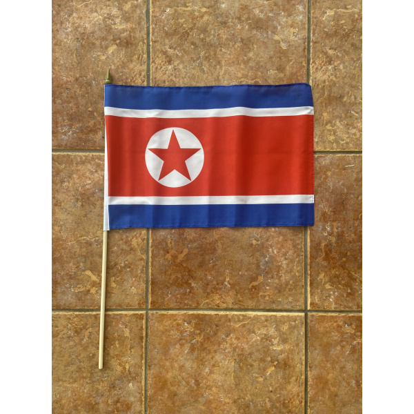 North Korea large hand flag