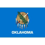 Oklahoma hand flag