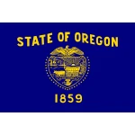 Oregon table flag